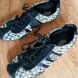 Coach Black and Grey Tennis Shoes. Size 8